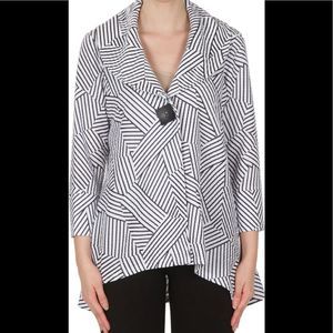 New Joseph Ribkoff asymmetrical jacket. Very comfortable. Size 12.